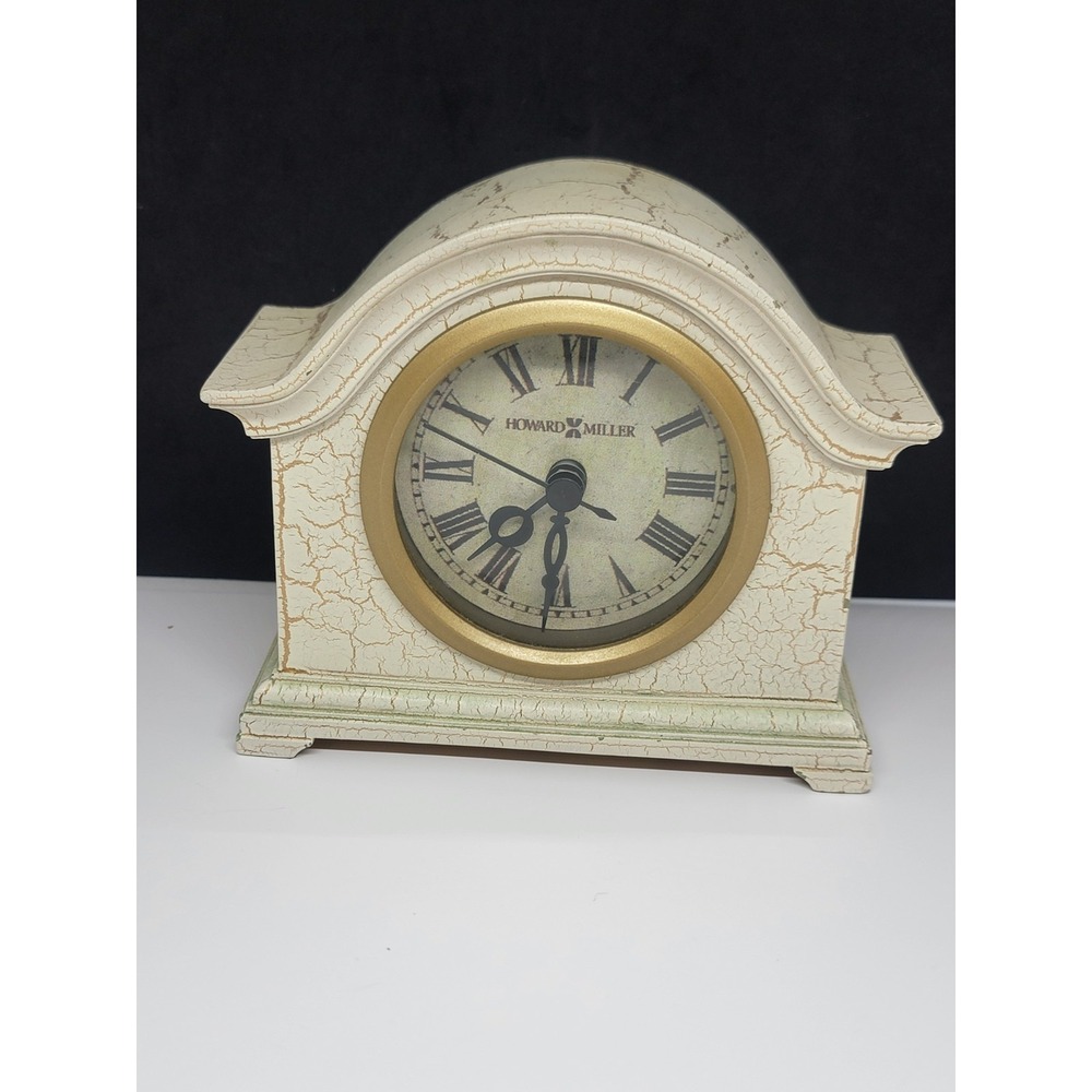 Howard Miller Delano Table Mantle Clock Resin Case Crackle Finish 645-410